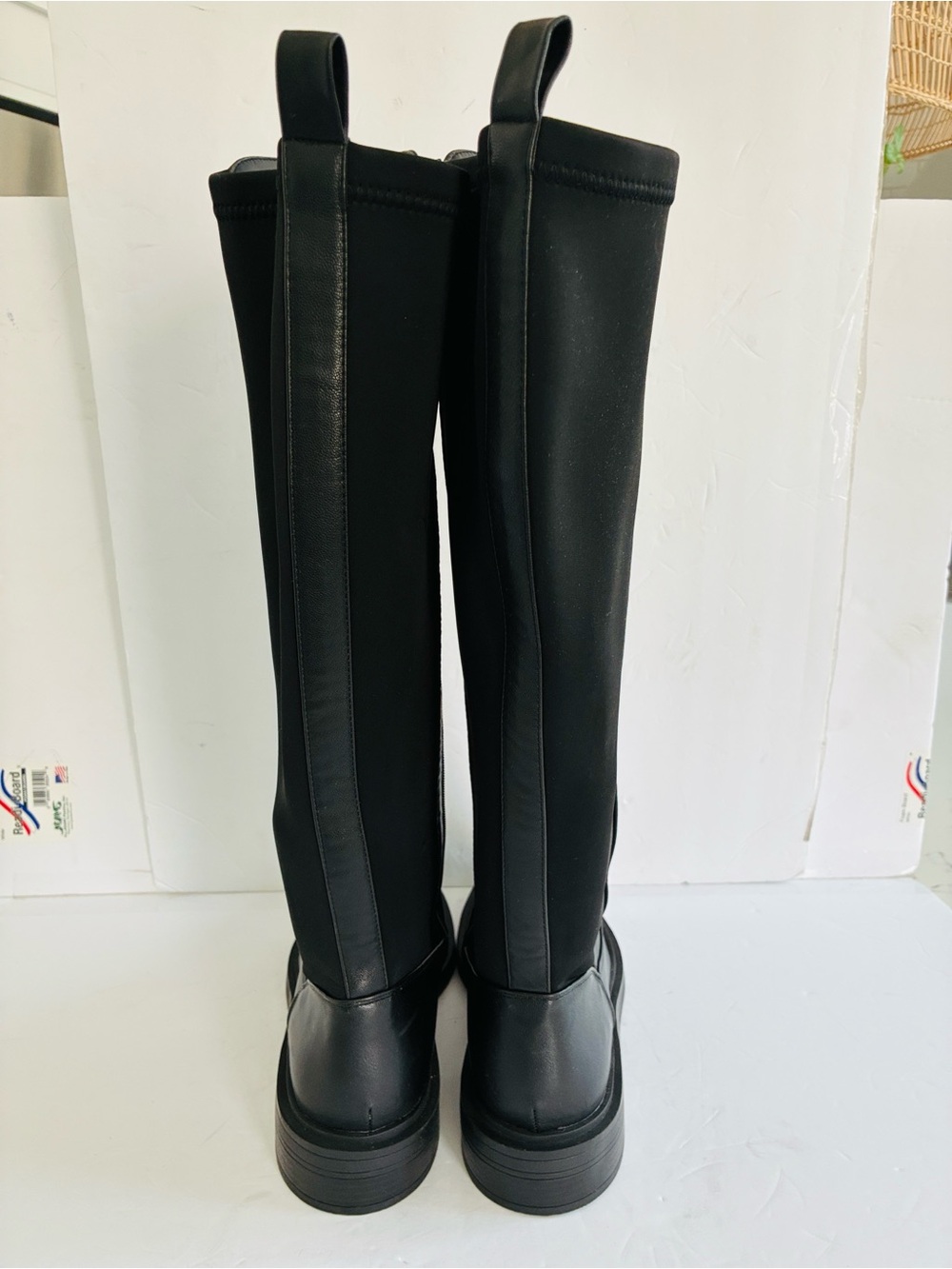 Kenneth Cole Reaction Anabelle Tall Rubber Sole Stacked Heel Riding Boot Size 12 - Picture 8 of 10